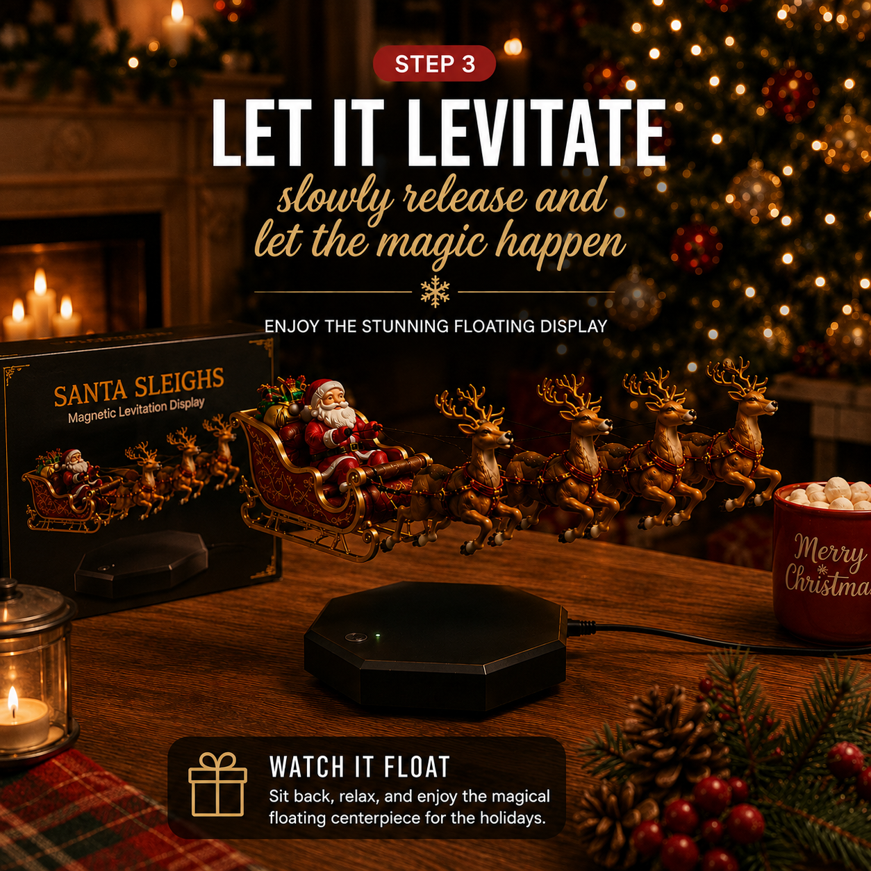 Santa Sleighs™ Magnetic Levitation Display