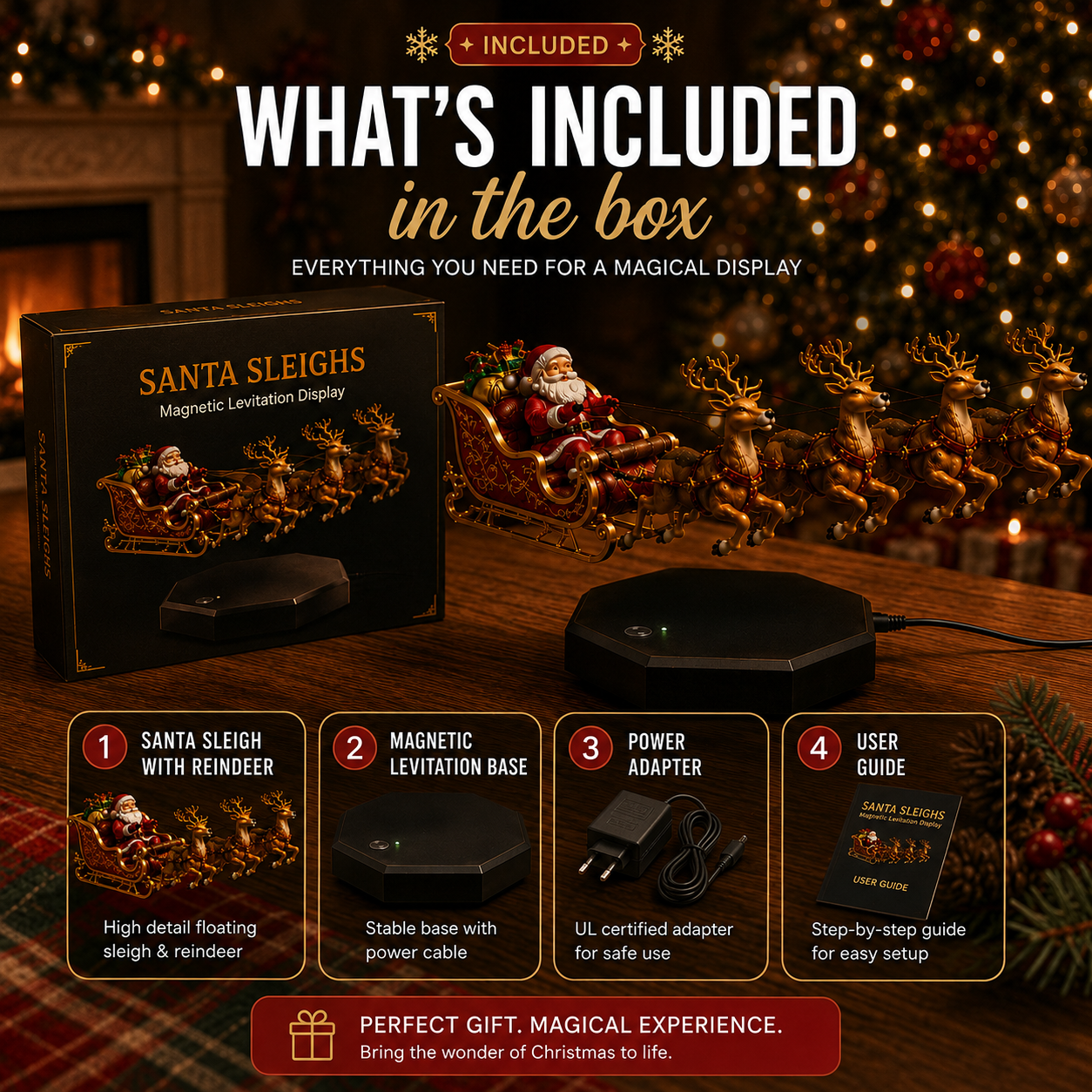 Santa Sleighs™ Magnetic Levitation Display